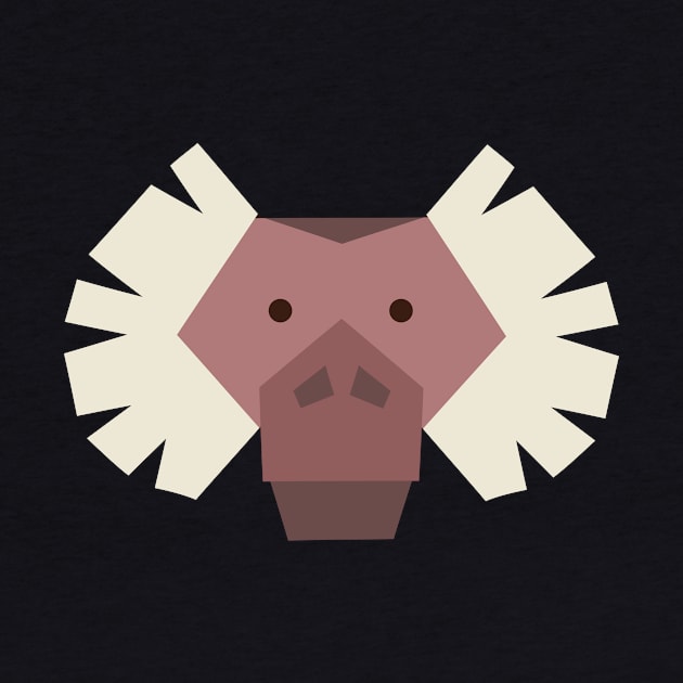 Geometric monkey head design by Rohan Dahotre